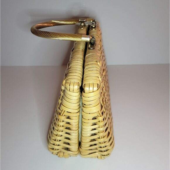 Vintage Rattan Wicker Purse/Tote - Picture 3 of 15
